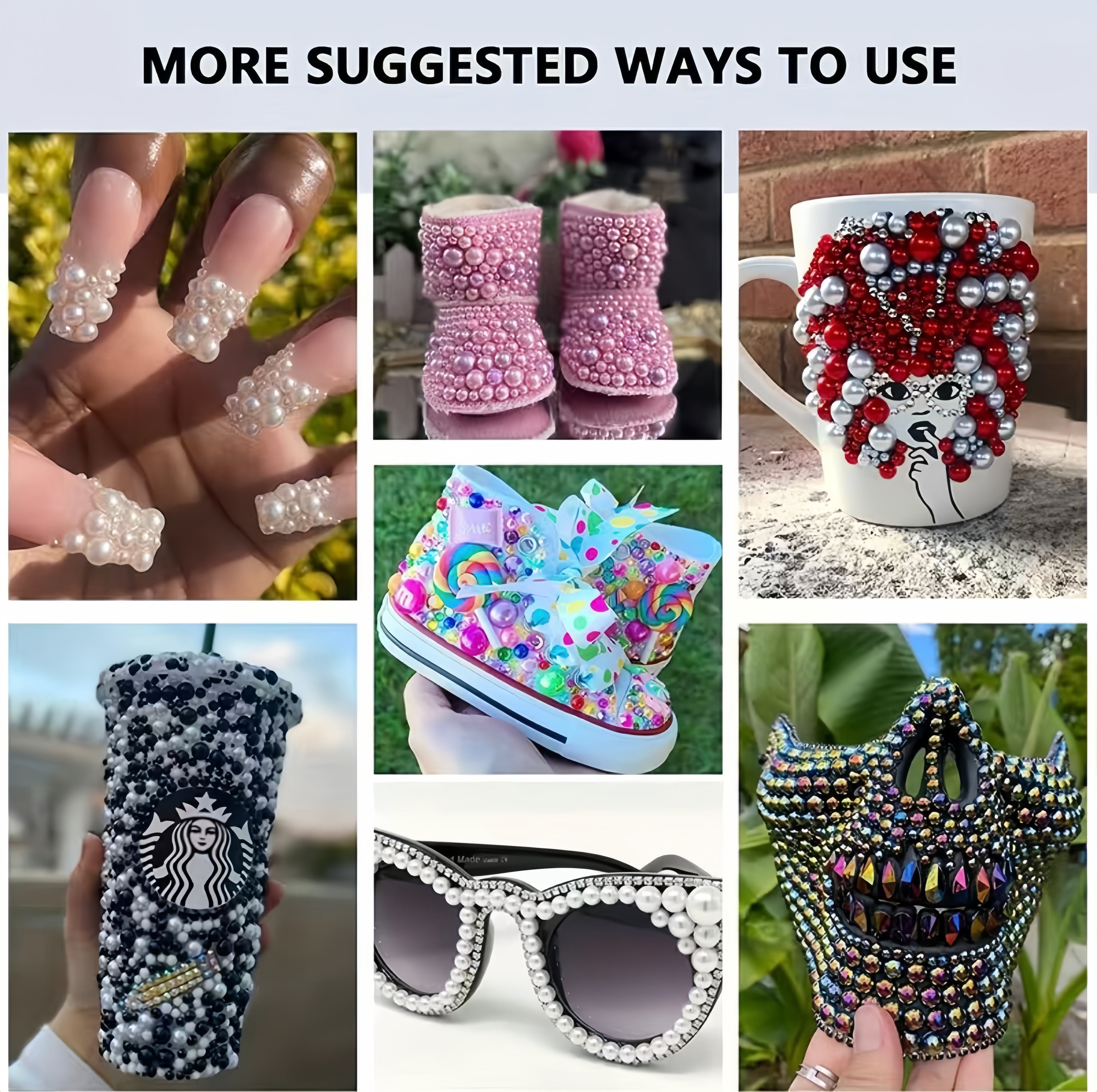 Flatback Resin Pearl & Rhinestone Mix: Craft Embellishments (30g/bag) C01