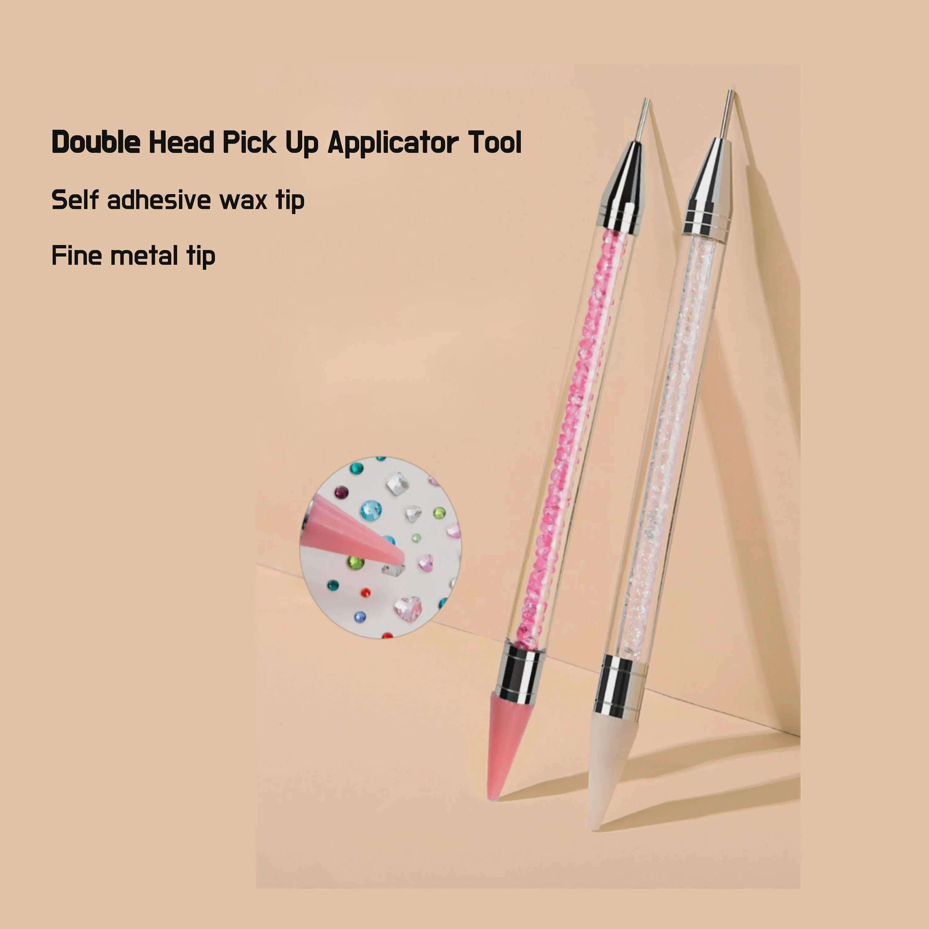 Double Head Rhinestone Picker Wax Pen: Gem Applicator Tool