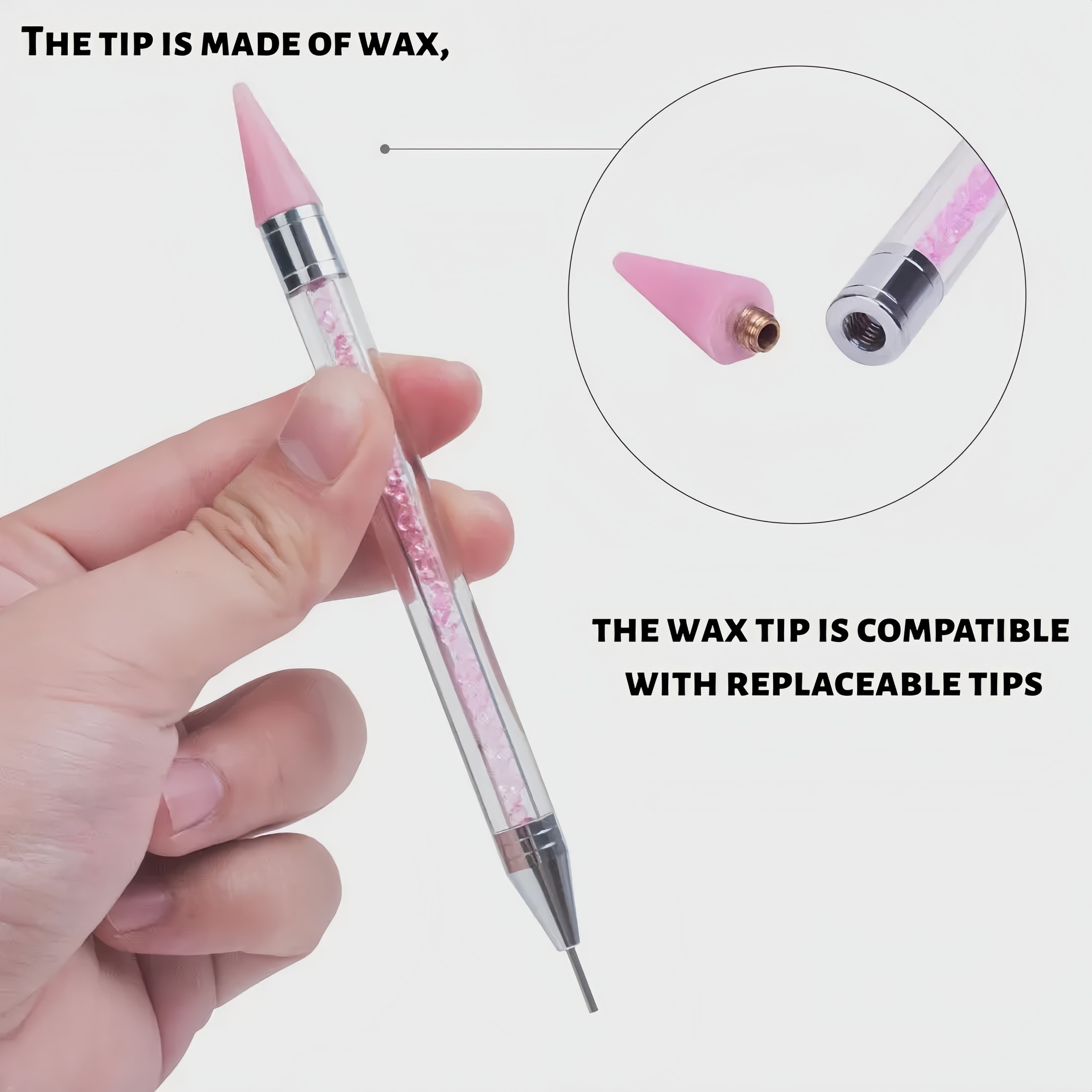 Double Head Rhinestone Picker Wax Pen: Gem Applicator Tool